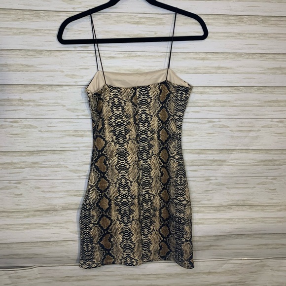 Snakeskin Mini Dress with Bungee Straps Size Small - Picture 6 of 7